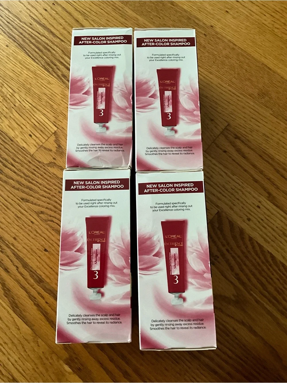 L'Oreal Excellence Creme 4RM Dark Mahogany Red Permanent Hair Color (4 boxes)